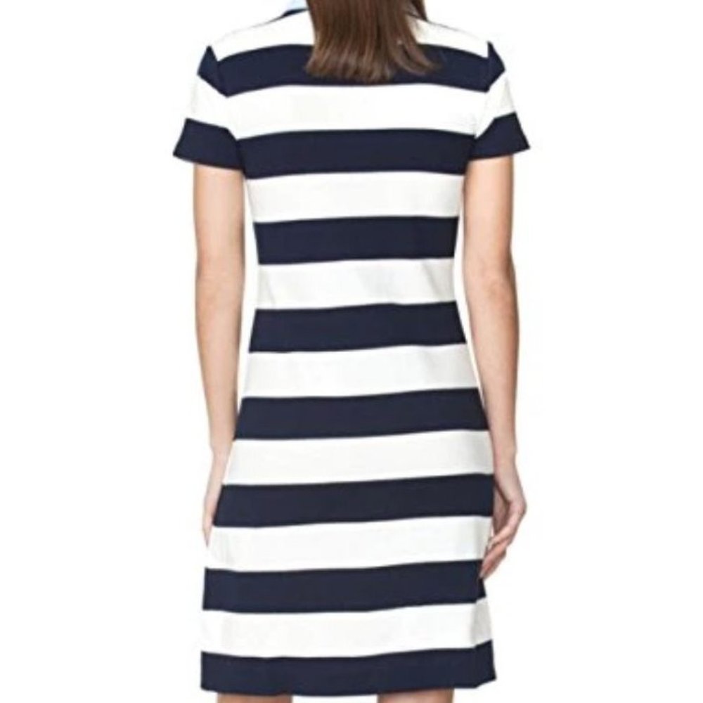 Chaps Striped Polo Dress Size XL Nautical Preppy Dress - Picture 9 of 9